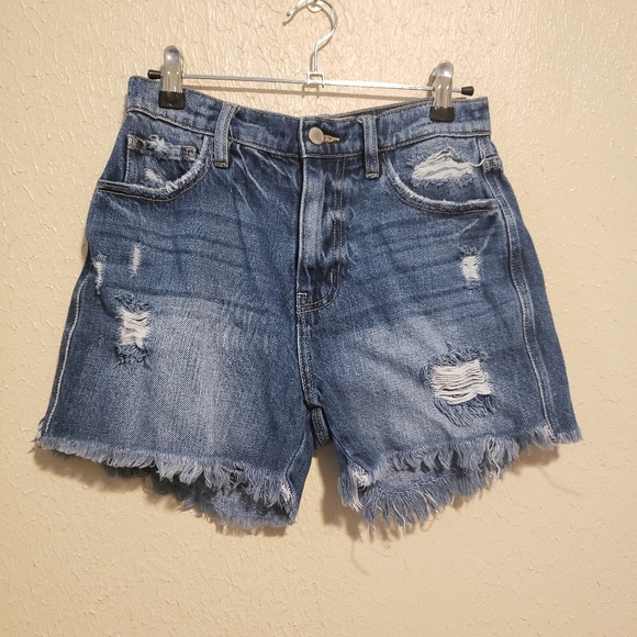KanCan Shorts Ultra High Rise Distressed XS‎ - Picture 1 of 4
